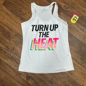 Zumba Fitness White Tank Top with Vibrant Graphic